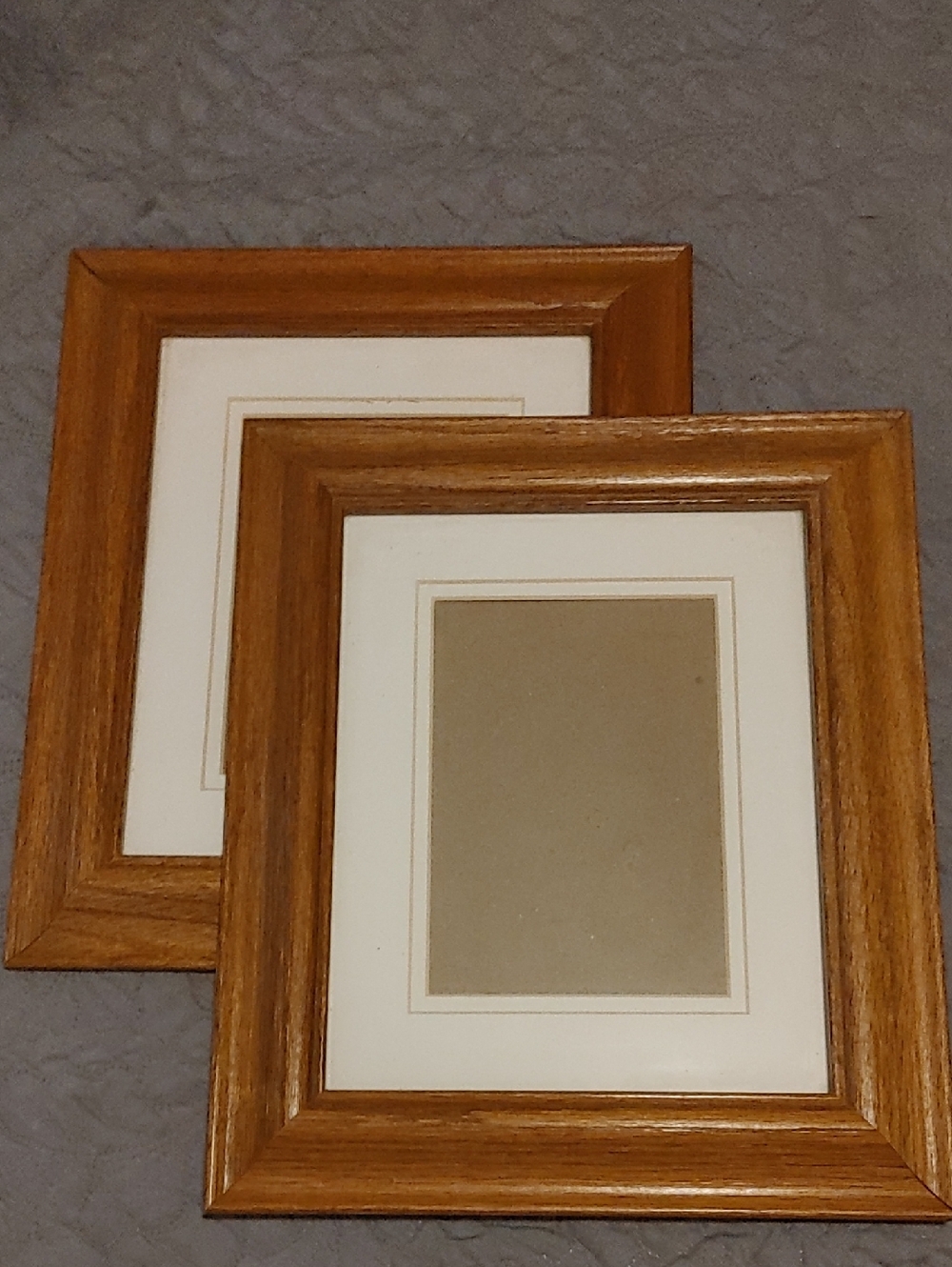 ✅$10 Add On Wood Brown Picture Frames with Cream Mat (2)